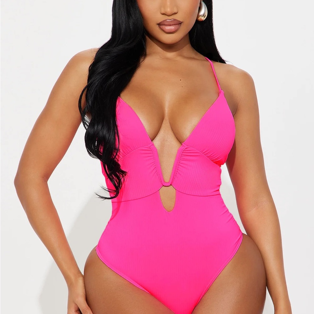 Fashion Nova Hot Pink One Piece Swimsuit